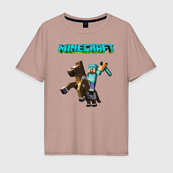 Футболка оверсайз мужская Minecraft, цвет: пыльно-розовый