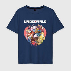 Футболка оверсайз мужская UNDERTALE, цвет: тёмно-синий