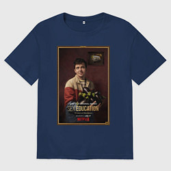Футболка оверсайз мужская Половое воспитание, цвет: тёмно-синий