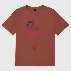 Футболка оверсайз мужская Flamingo, цвет: кирпичный