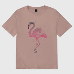 Футболка оверсайз мужская Flamingo, цвет: пыльно-розовый