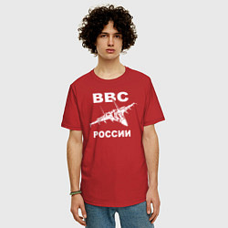 Футболка оверсайз мужская ВВС России, цвет: красный — фото 2