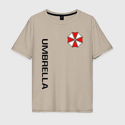 Футболка оверсайз мужская UMBRELLA CORP, цвет: миндальный