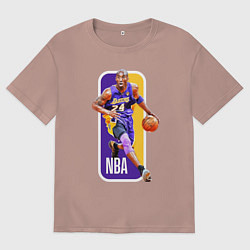 Футболка оверсайз мужская NBA Kobe Bryant, цвет: пыльно-розовый