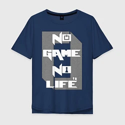 Футболка оверсайз мужская No Game No Life Zero, цвет: тёмно-синий