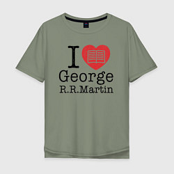Футболка оверсайз мужская I Love George Martin, цвет: авокадо