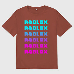 Футболка оверсайз мужская ROBLOX, цвет: кирпичный