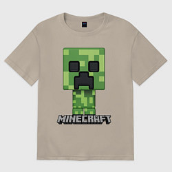 Футболка оверсайз мужская MINECRAFT, цвет: миндальный