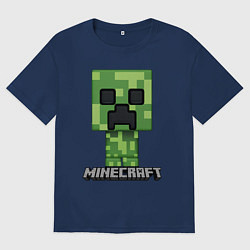 Футболка оверсайз мужская MINECRAFT, цвет: тёмно-синий