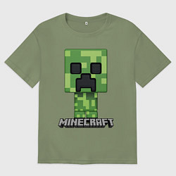 Футболка оверсайз мужская MINECRAFT, цвет: авокадо
