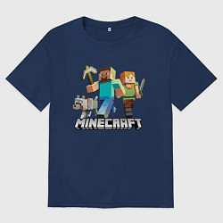 Футболка оверсайз мужская MINECRAFT, цвет: тёмно-синий