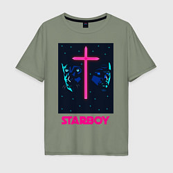 Футболка оверсайз мужская STARBOY, цвет: авокадо