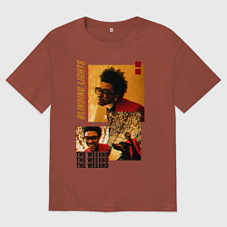 Футболка оверсайз мужская BLINDING LIGHTS, цвет: кирпичный