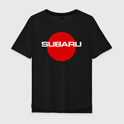 Футболка оверсайз мужская SUBARU, цвет: черный