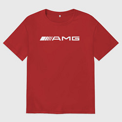Футболка оверсайз мужская MERCEDES AMG, цвет: красный