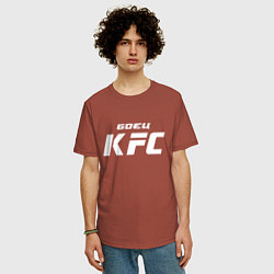 Футболка оверсайз мужская Боец KFC, цвет: кирпичный — фото 2