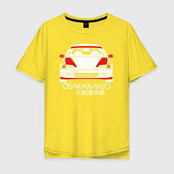 Футболка оверсайз мужская Honda Civic EG, Osaka Kanjo, цвет: желтый