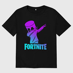 Футболка оверсайз мужская FORTNITE X MARSHMELLO, цвет: черный