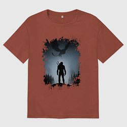 Футболка оверсайз мужская ВЕДЬМАК, цвет: кирпичный