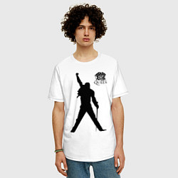 Футболка оверсайз мужская Queen двусторонняя, цвет: белый — фото 2