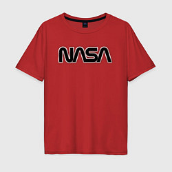 Футболка оверсайз мужская NASA, цвет: красный