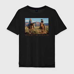 Футболка оверсайз мужская Westworld Landscape, цвет: черный