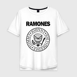 Футболка оверсайз мужская RAMONES, цвет: белый