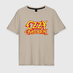 Футболка оверсайз мужская Ozzy Osbourne, цвет: миндальный