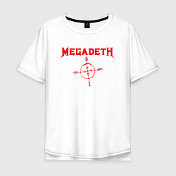Футболка оверсайз мужская Megadeth, цвет: белый