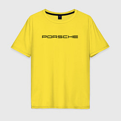 Футболка оверсайз мужская PORSCHE, цвет: желтый