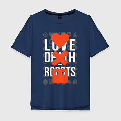 Футболка оверсайз мужская LOVE DEATH ROBOTS LDR, цвет: тёмно-синий