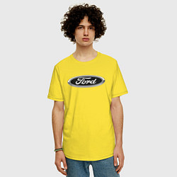 Футболка оверсайз мужская Ford, цвет: желтый — фото 2