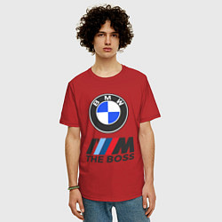 Футболка оверсайз мужская BMW BOSS, цвет: красный — фото 2