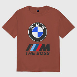 Футболка оверсайз мужская BMW BOSS, цвет: кирпичный