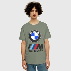 Футболка оверсайз мужская BMW BOSS, цвет: авокадо — фото 2