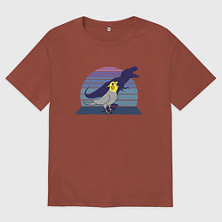 Футболка оверсайз мужская Рекс 1, цвет: кирпичный