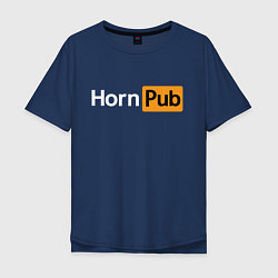 Футболка оверсайз мужская HornPub, цвет: тёмно-синий