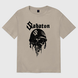 Футболка оверсайз мужская Sabaton, цвет: миндальный