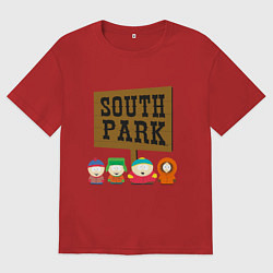 Футболка оверсайз мужская South Park, цвет: красный