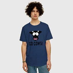 Футболка оверсайз мужская South Park Go Cows!, цвет: тёмно-синий — фото 2