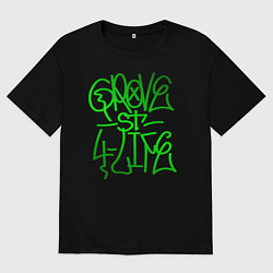 Футболка оверсайз мужская GTA Tag GROVE, цвет: черный