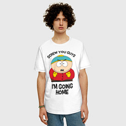 Футболка оверсайз мужская South Park, Эрик Картман, цвет: белый — фото 2