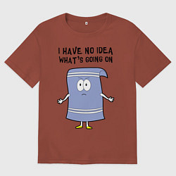 Футболка оверсайз мужская South Park, Полотенчик, цвет: кирпичный