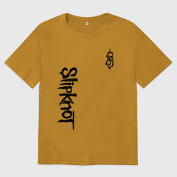 Футболка оверсайз мужская SLIPKNOT, цвет: горчичный