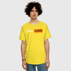 Футболка оверсайз мужская True Love, цвет: желтый — фото 2