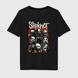 Футболка оверсайз мужская Slipknot, цвет: черный