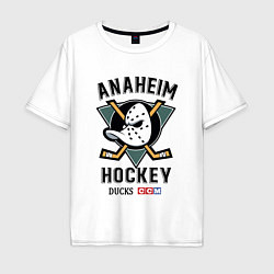 Футболка оверсайз мужская ANAHEIM DUCKS, цвет: белый