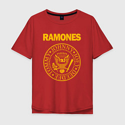 Футболка оверсайз мужская RAMONES, цвет: красный