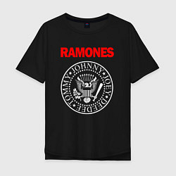 Футболка оверсайз мужская RAMONES, цвет: черный