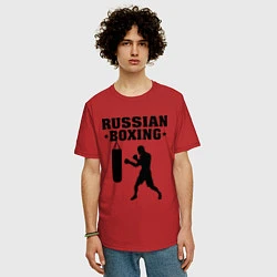 Футболка оверсайз мужская Russian Boxing, цвет: красный — фото 2